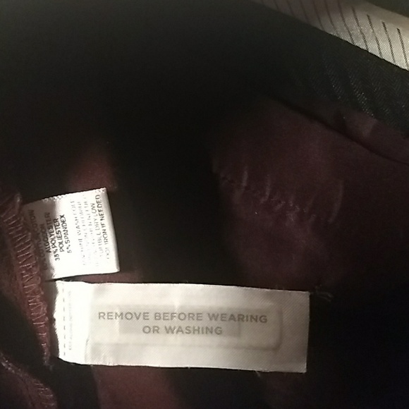 Ann Taylor Loft Burgundy Cropped Trouser/Pants - Picture 3 of 3